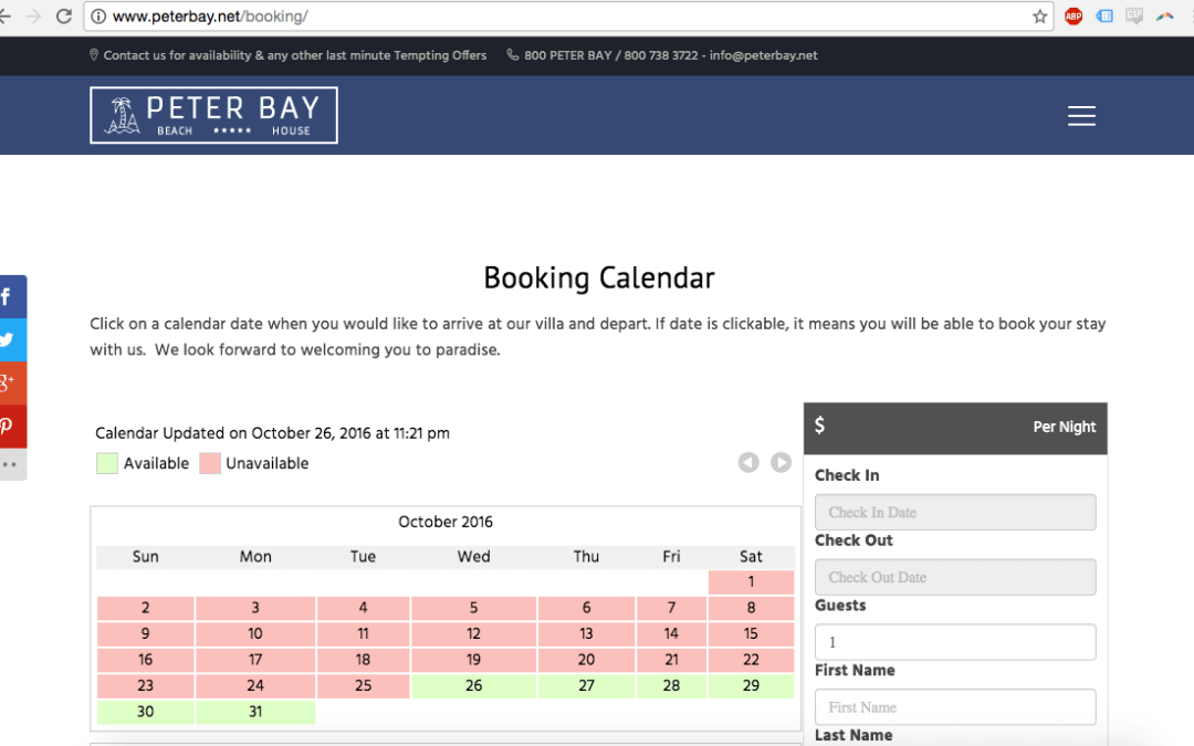 Peterbay.net VR Calendar